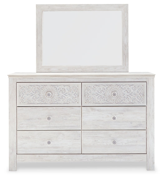 Paxberry Queen Panel Bed with Mirrored Dresser, Chest and 2 Nightstands JR Furniture Storefurniture, home furniture, home decor