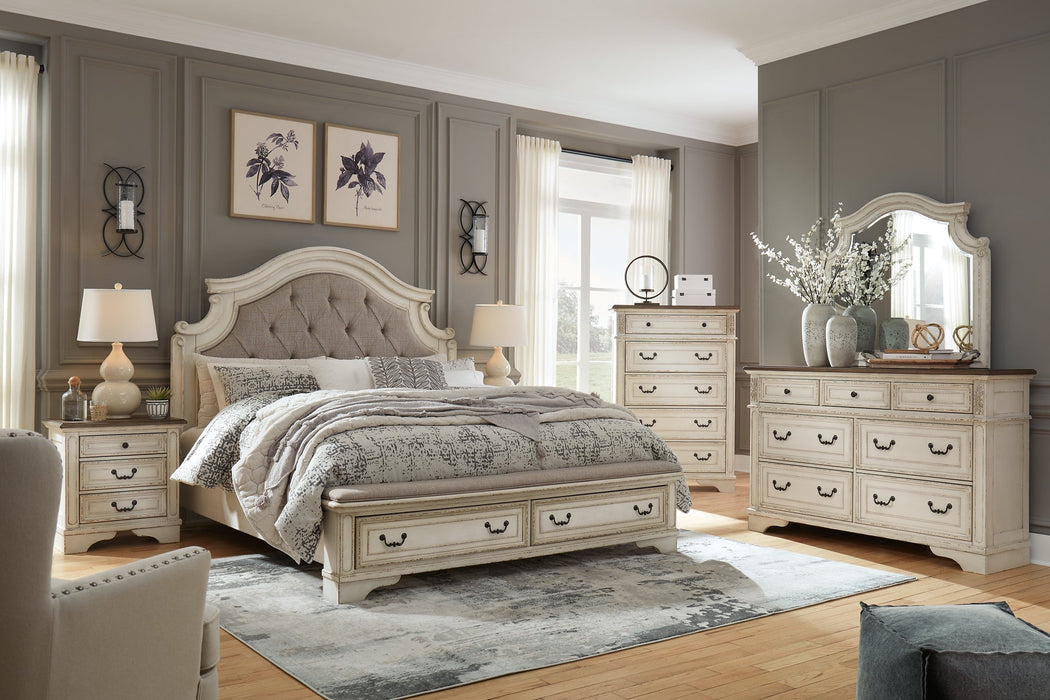 Realyn King Upholstered Bed with Mirrored Dresser JR Furniture Storefurniture, home furniture, home decor