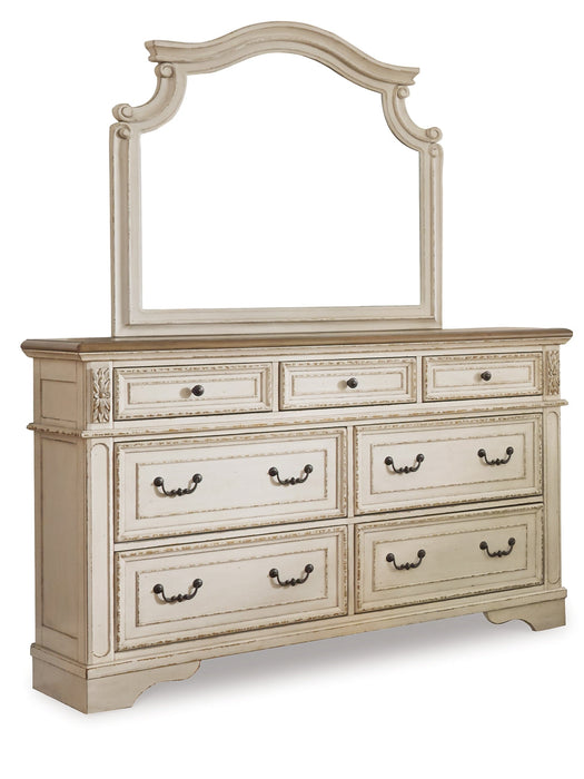 Realyn Queen Upholstered Bed with Mirrored Dresser and Chest JR Furniture Storefurniture, home furniture, home decor