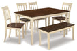 Whitesburg Dining Table and 4 Chairs and Bench JR Furniture Storefurniture, home furniture, home decor