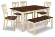 Whitesburg Dining Table and 4 Chairs and Bench JR Furniture Storefurniture, home furniture, home decor