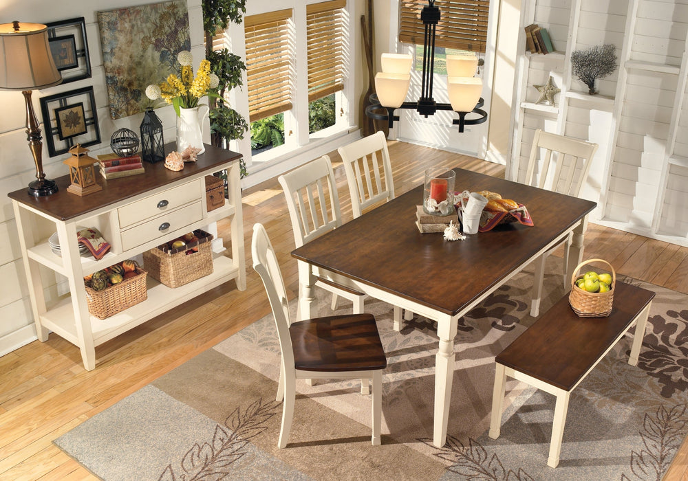 Whitesburg Dining Table and 4 Chairs and Bench JR Furniture Storefurniture, home furniture, home decor