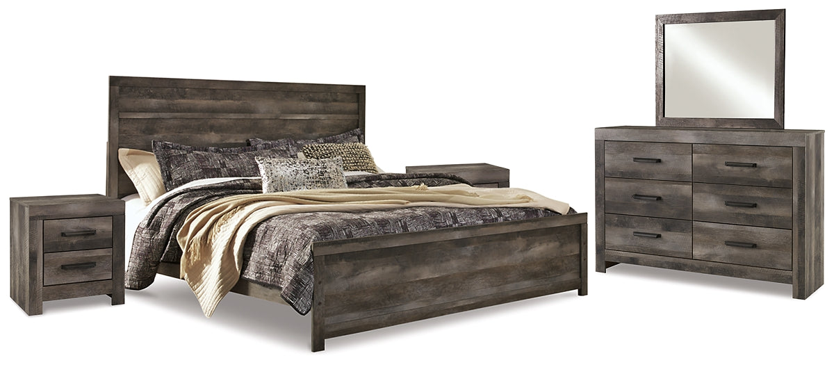 Wynnlow King Panel Bed with Mirrored Dresser and 2 Nightstands JR Furniture Storefurniture, home furniture, home decor