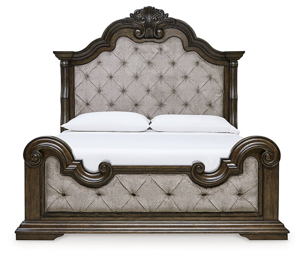 Maylee California King Upholstered Bed with Dresser