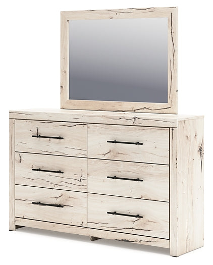 Lawroy Full Panel Storage Bed with Mirrored Dresser