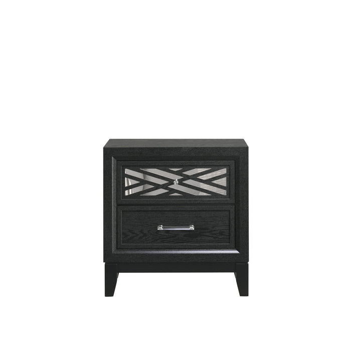 OBSIDIAN NIGHTSTAND-BLACK