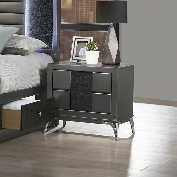 NOCTURNE NIGHTSTAND-SLATE