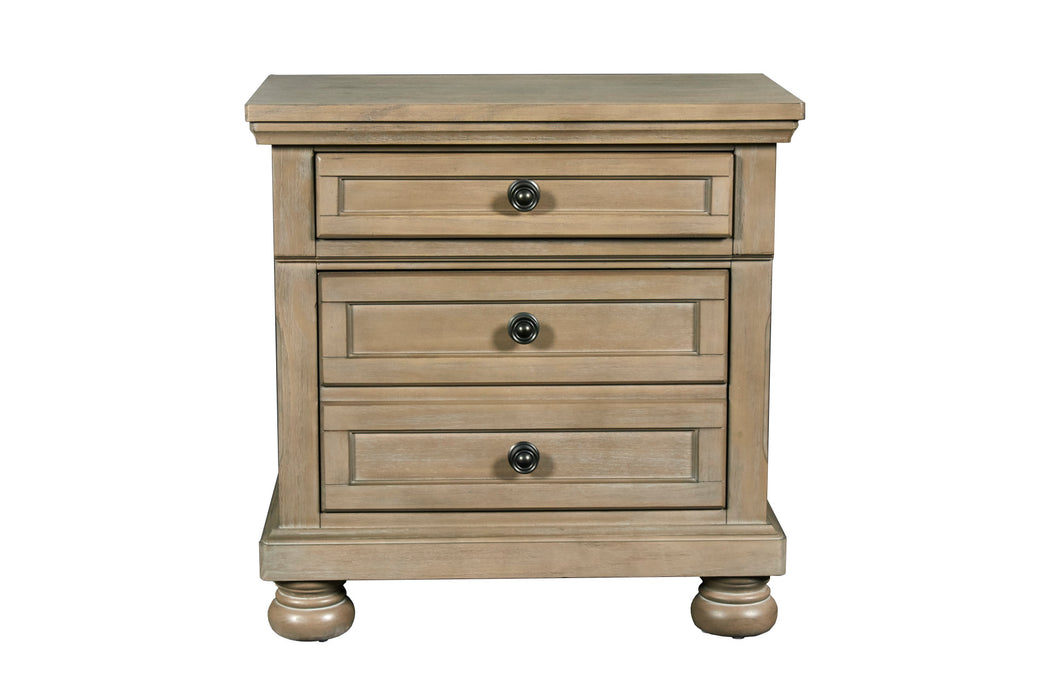 ALLEGRA NIGHTSTAND -PEWTER