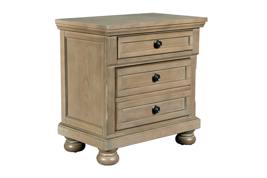 ALLEGRA NIGHTSTAND -PEWTER