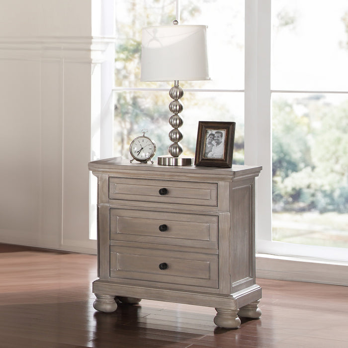 ALLEGRA NIGHTSTAND -PEWTER