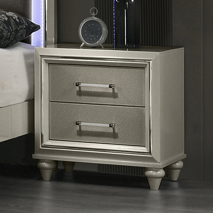 LUMINA NIGHTSTAND- SILVER