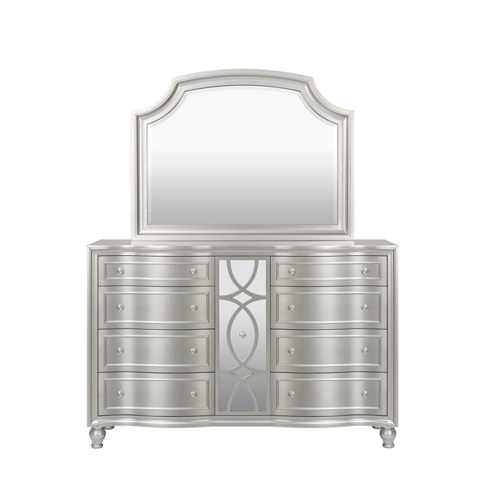 REFLECTIONS DRESSER MIRROR-SILVER