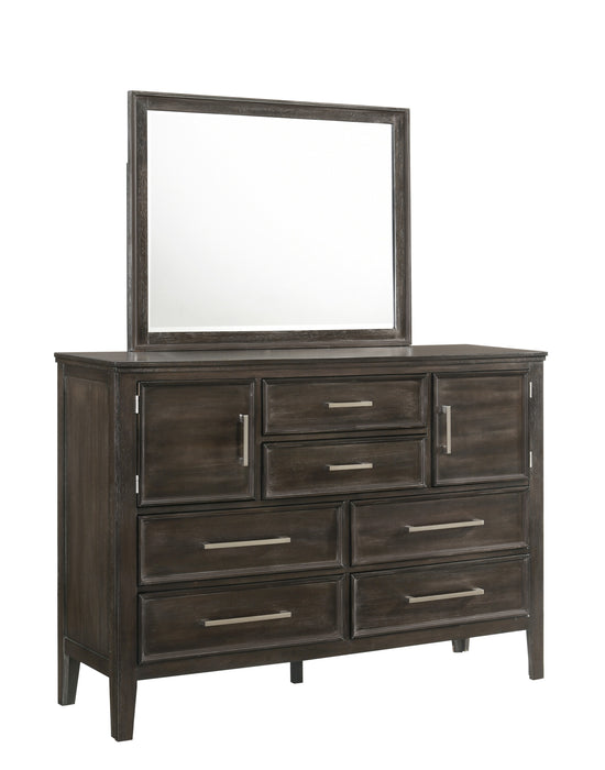 ANDOVER 60" DRESSER W/DOORS-NUTMEG