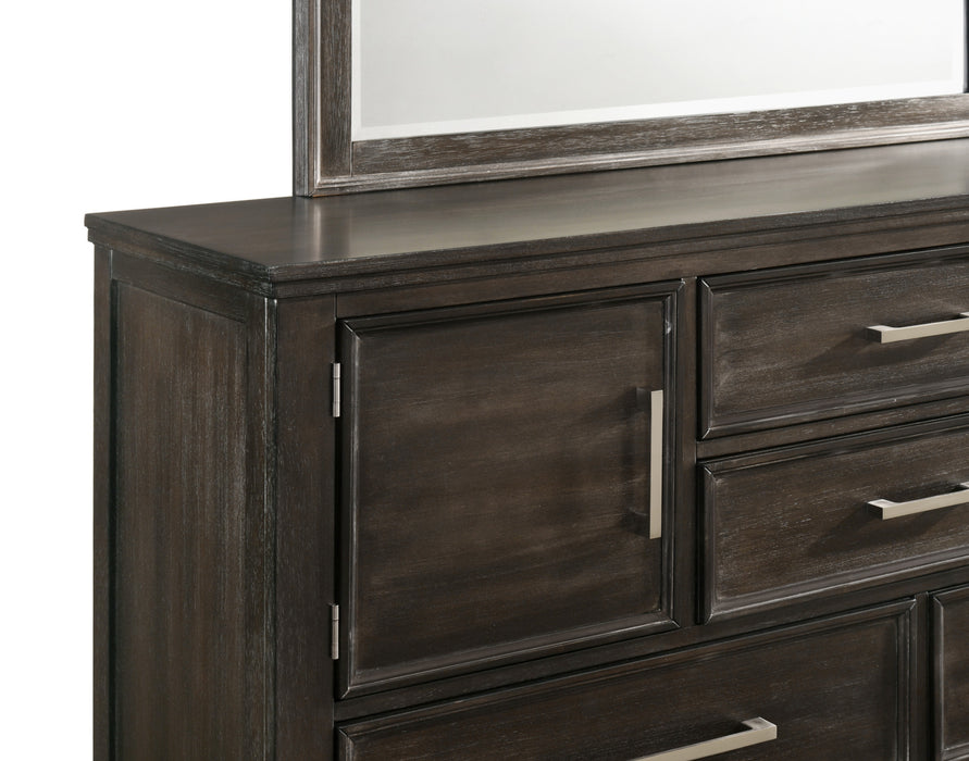 ANDOVER 60" DRESSER W/DOORS-NUTMEG