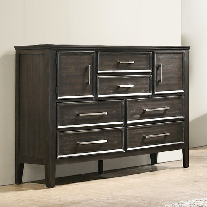 ANDOVER 60" DRESSER W/DOORS-NUTMEG