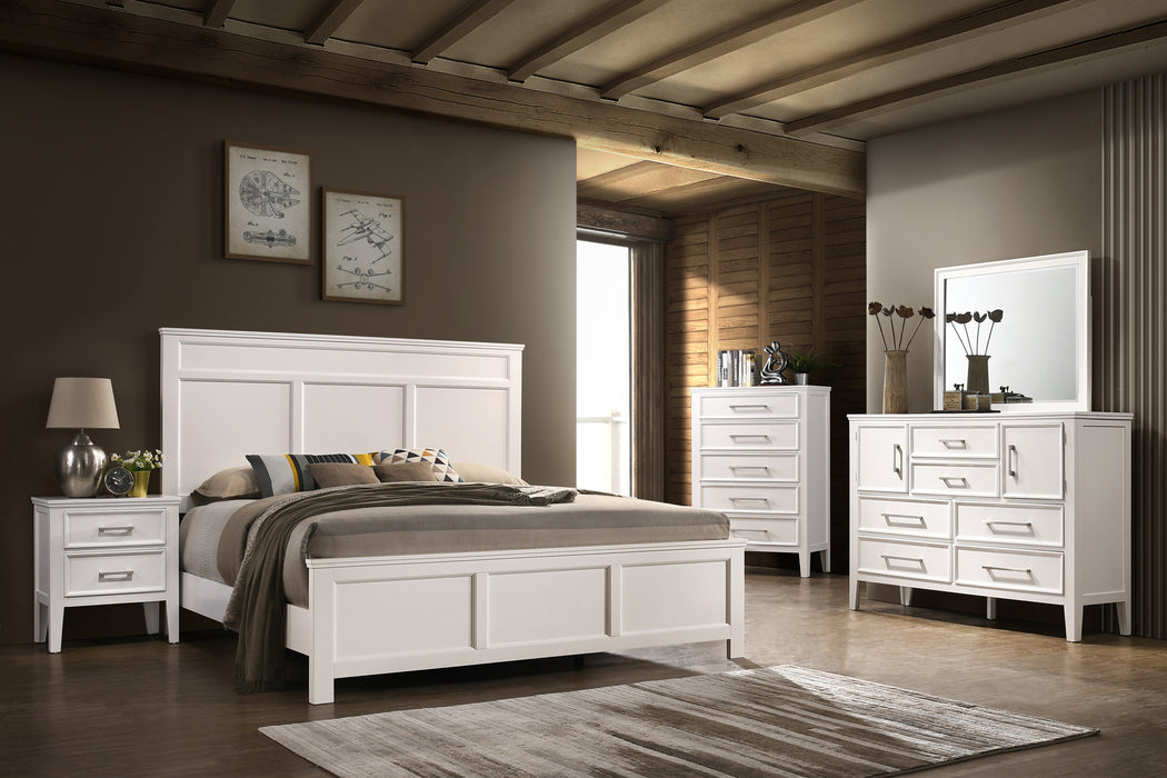 ANDOVER 60" DRESSER W/DOORS-WHITE