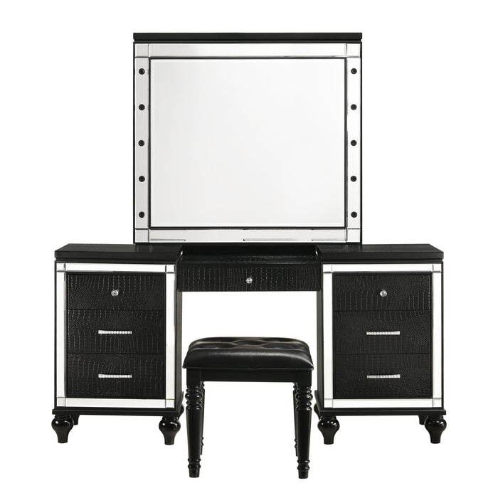 VALENTINO VANITY TABLE MIRROR (BULBS NOT INCLUDED)-BLACK