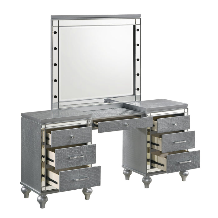 VALENTINO VANITY TABLE MIRROR (BULBS NOT INCLUDED)-SILVER