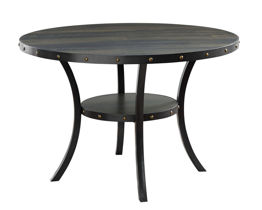 CRISPIN 48" ROUND DINING TABLE-SMOKE