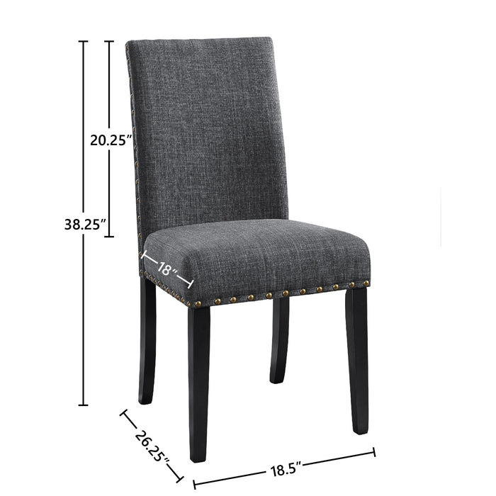 CRISPIN GRANITE GRAY DINING CHAIR- (2/Ctn)