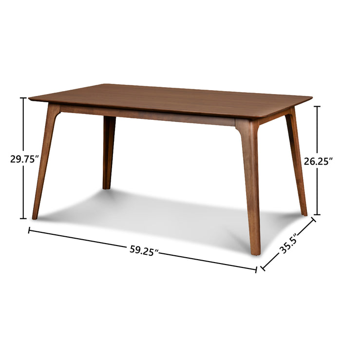 OSCAR 60" DINING TABLE - WALNUT