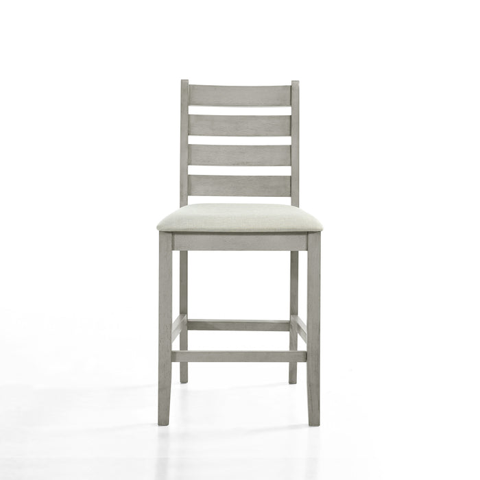 PASCAL  LADDERBACK COUNTER CHAIR (2 Per Carton)-DRIFTWOOD