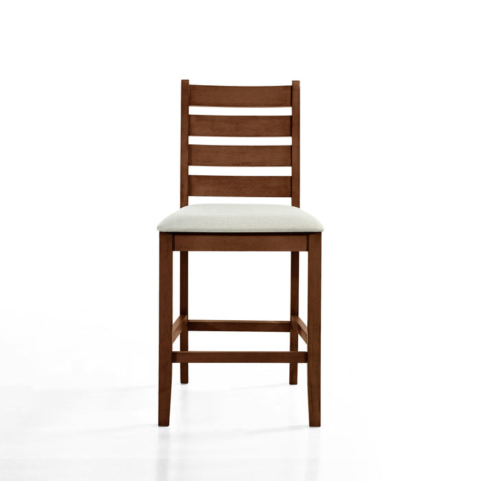 PASCAL  LADDERBACK COUNTER CHAIR (2 Per Carton)-WALNUT