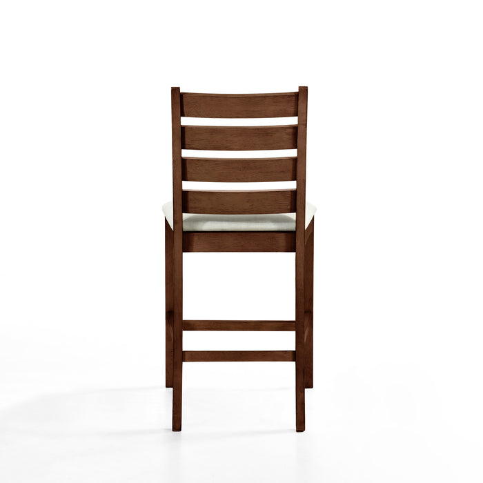 PASCAL  LADDERBACK COUNTER CHAIR (2 Per Carton)-WALNUT