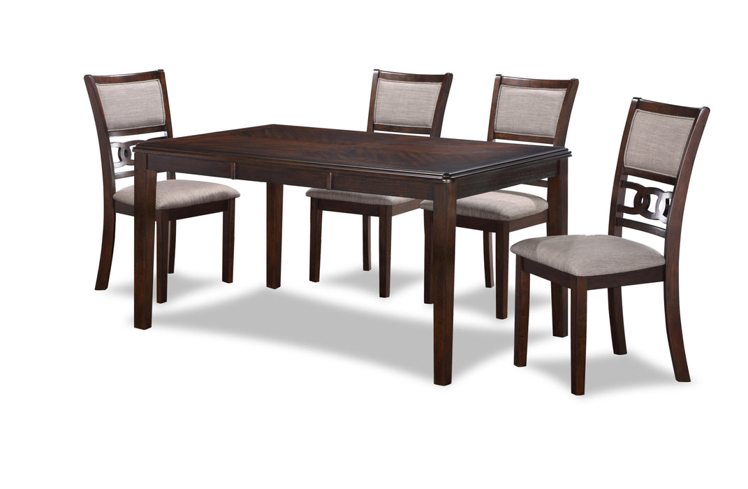 GIA 5 PC 60" DINING TABLE & 4 CHAIRS-CHERRY