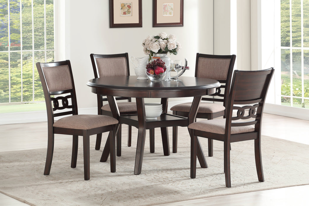 GIA 5 PC 60" DINING TABLE & 4 CHAIRS-CHERRY