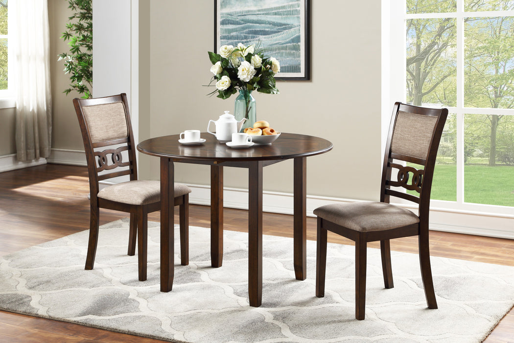 GIA 3 PC 42" DROP LEAF DINING TABLE & 2 CHAIRS-CHERRY