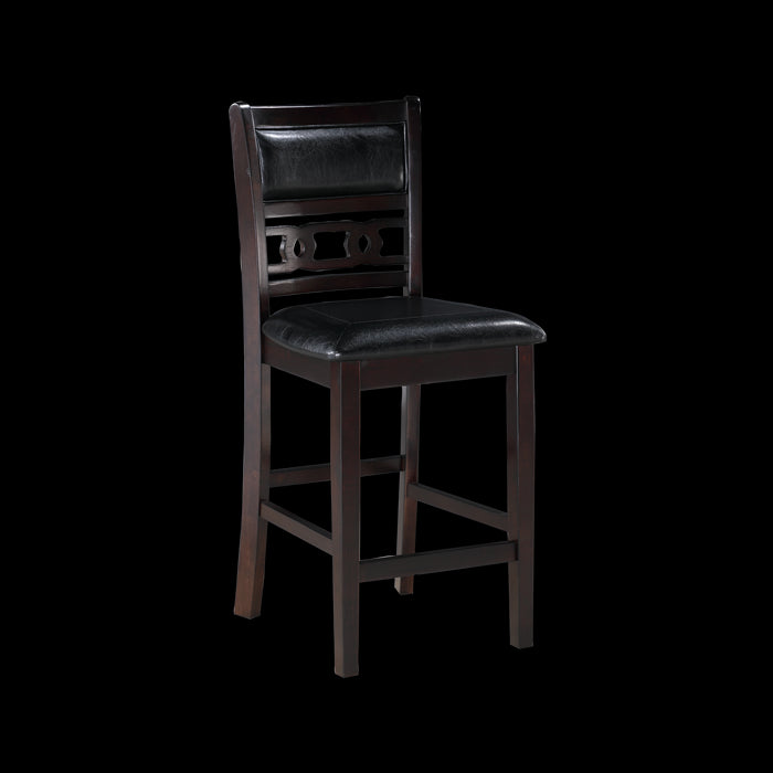 GIA 3 PC 42" COUNTER DROP LEAF TABLE & 2 CHAIRS-EBONY