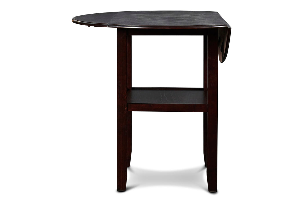 GIA 3 PC 42" COUNTER DROP LEAF TABLE & 2 CHAIRS-EBONY