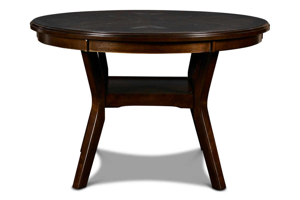 GIA 5 PC 47" ROUND DINING TABLE & 4 CHAIRS-CHERRY