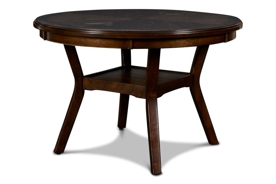 GIA 5 PC 47" ROUND DINING TABLE & 4 CHAIRS-CHERRY