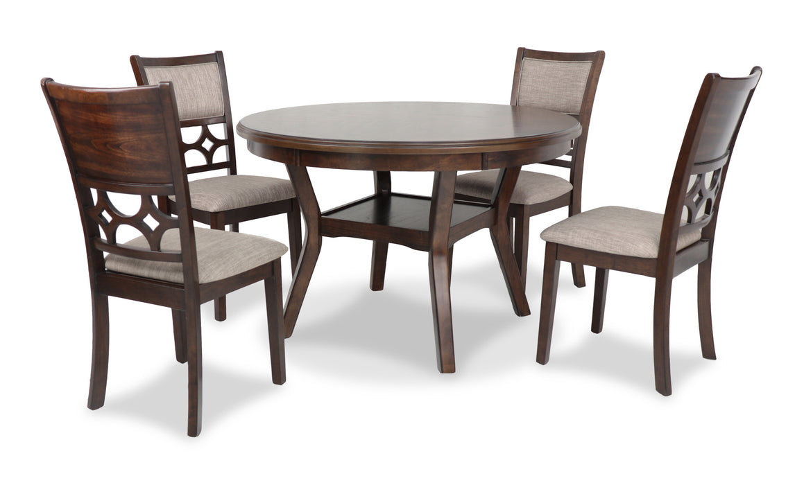 MITCHELL 5 PC DINING SET-BROWN CHERRY