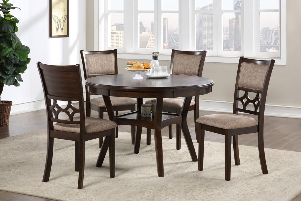 MITCHELL 5 PC DINING SET-BROWN CHERRY