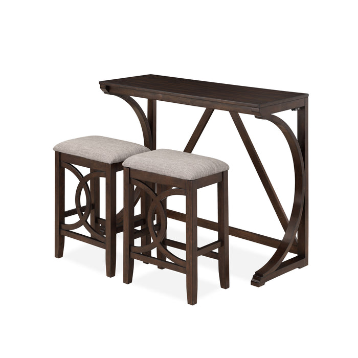 BELLA COUNTER TABLE & 2 STOOLS-CHERRY