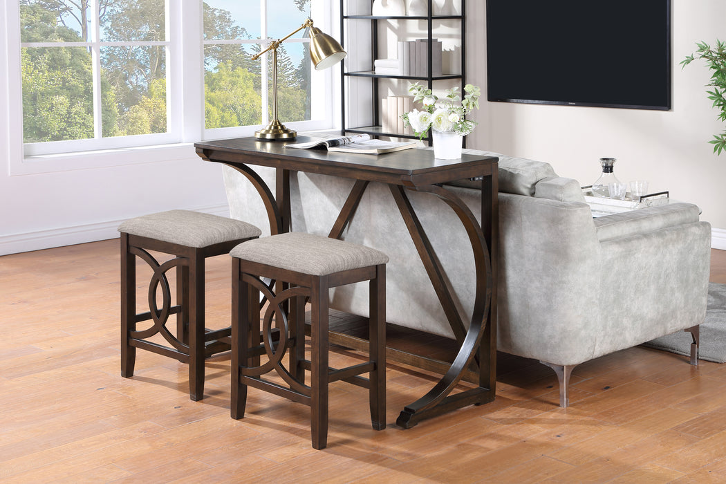 BELLA COUNTER TABLE & 2 STOOLS-CHERRY