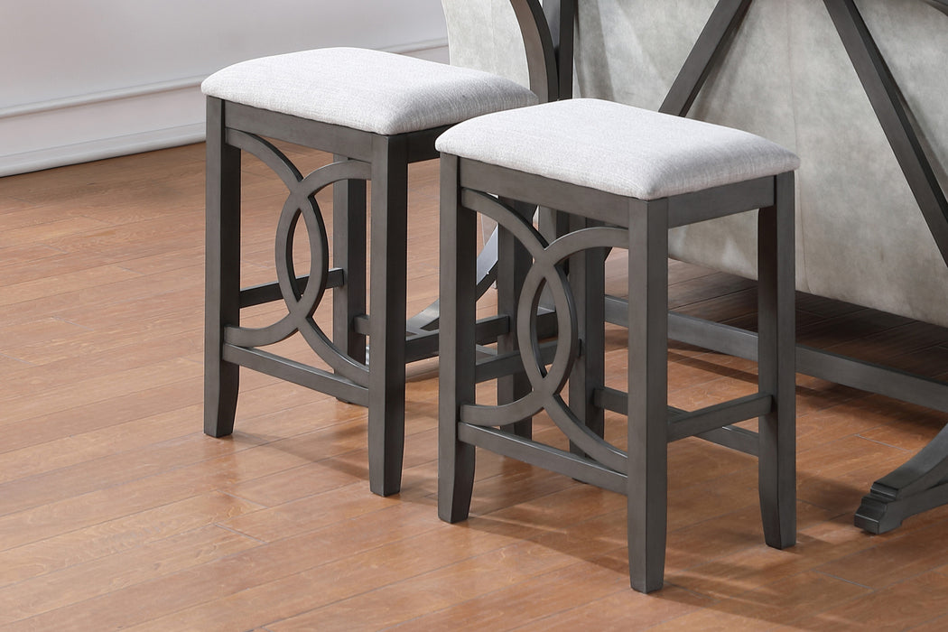 BELLA COUNTER STOOL (2 PER CARTON)-GRAY