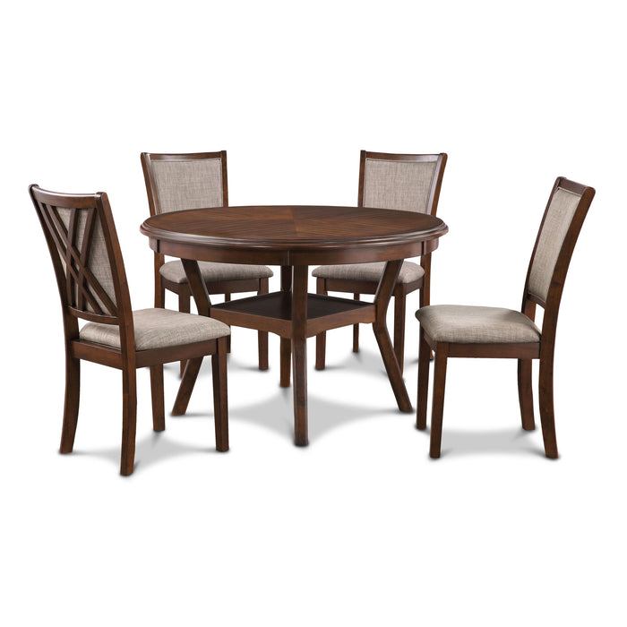 AMY 5 PC DINING SET-CHERRY