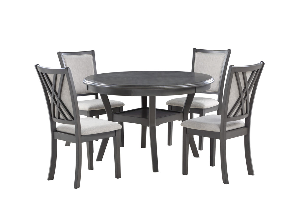 AMY 5 PC DINING SET-GRAY