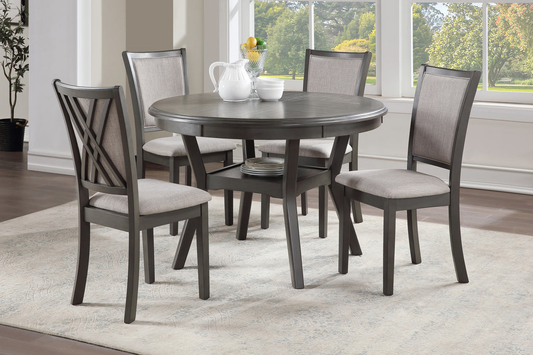 AMY 5 PC DINING SET-GRAY