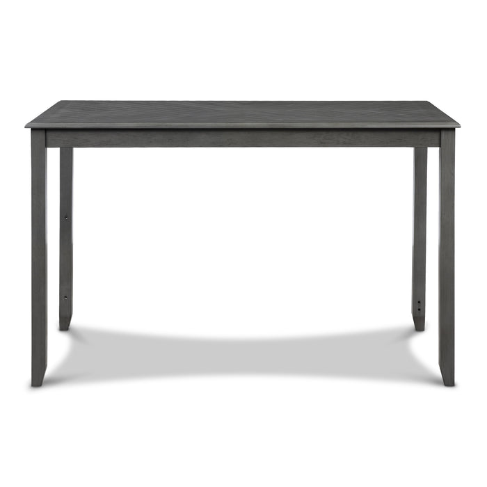 AMY 5 PC 60" COUNTER STORAGE TABLE+CHAIRS-GRAY