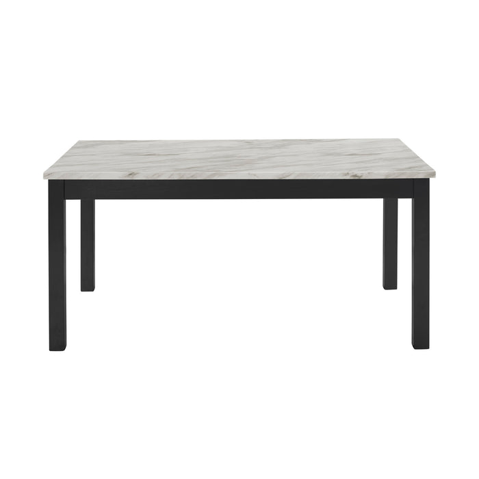 CELESTE 64" DINING TABLE-ESPRESSO/FAUX MARBLE