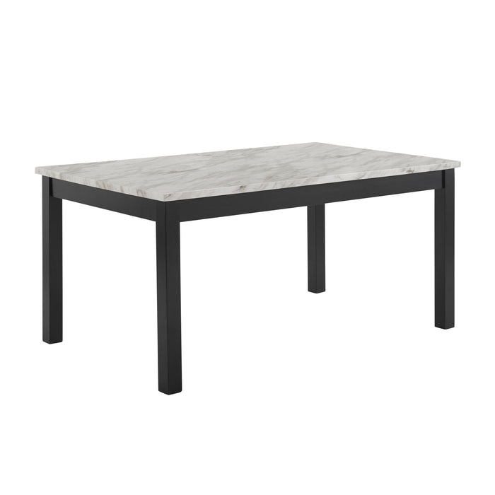 CELESTE 64" DINING TABLE-ESPRESSO/FAUX MARBLE