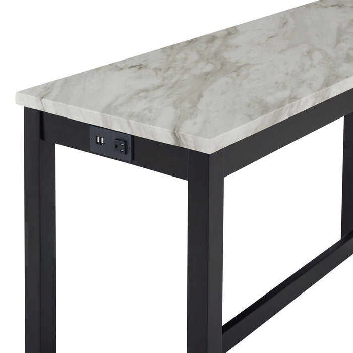 CELESTE THEATER BAR TABLE W/ 3 STOOLS-GRAY