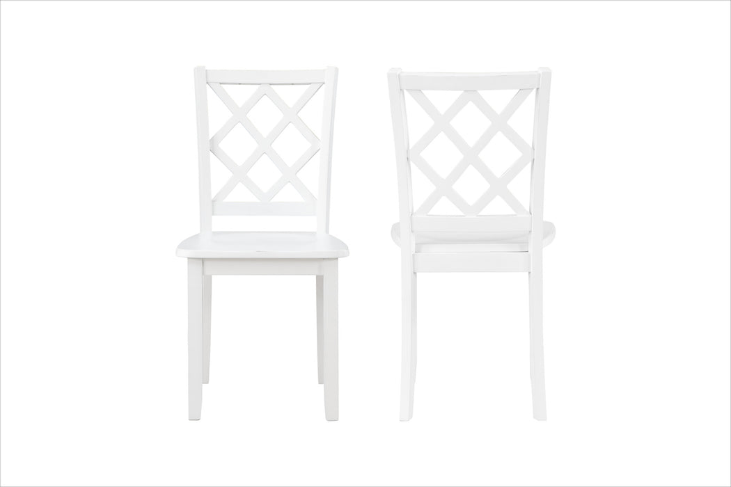 TRELLIS DINING CHAIR (2 PER CARTON)-WHITE