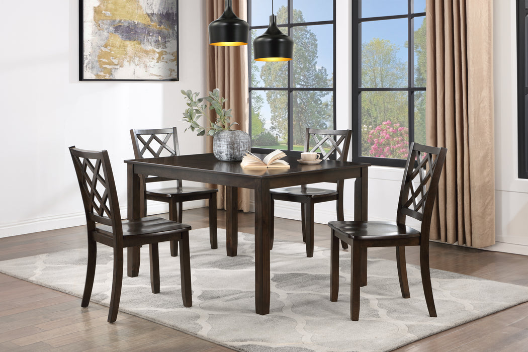 TRELLIS 5 PC DINING SET, TABLE & 4 CHAIRS -  BLUE