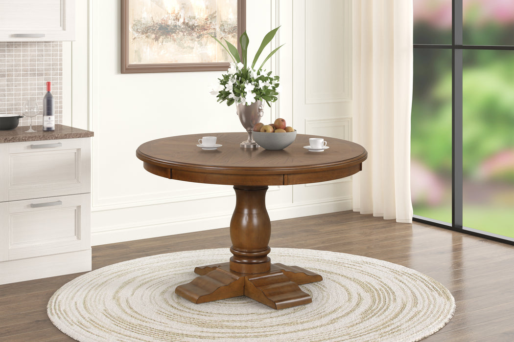 SUNSET 48" ROUND DINING TABLE-BROWN